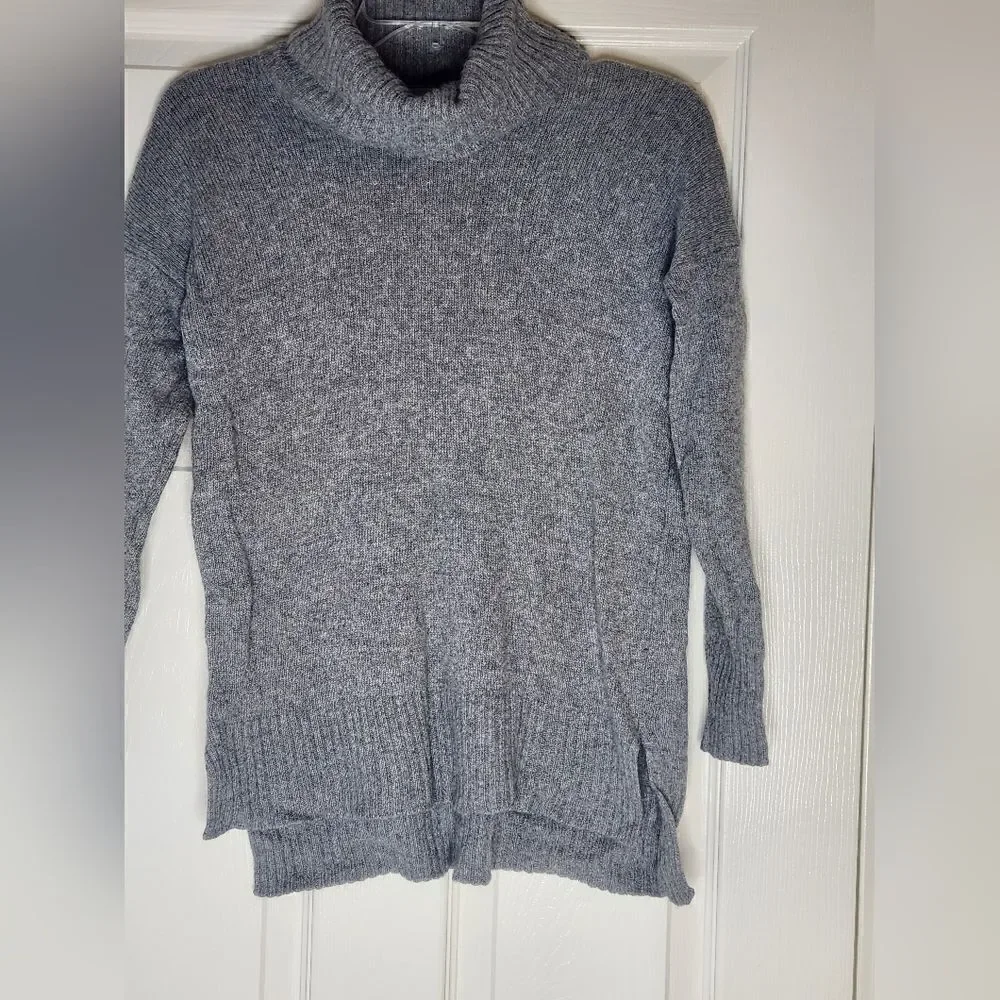 Bartolini S Lslv Turtlenec Gray ITALY Knit WOOL CASHMERE Blend Women Sweater